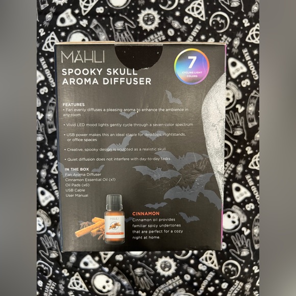 Mahli Spooky Glitter Skull Aroma Diffuser. New In Box - Picture 6 of 6